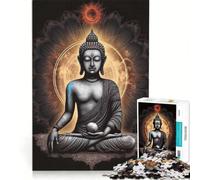Jigsaw Puzzle 1000 Piece for Adults Buddha Planet Lotus, Impossible Game, Parent-child Interaction, for Birthday, Chrismas 38x26cm