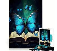 Jigsaw Puzzle 1000 Piece for Adults Butterfly Books Magical Sharp Cut Craft Focus Game Gift Idle Time Game Xmas Scene Art (38x52cm)