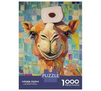 Jigsaw Puzzle 1000 Piece for Adults Camel with Toilet Paper Jigsaw Puzzle Fun Games A Work of Art Deal As Gifts for The Whole Family 52x38cm/1000pcs