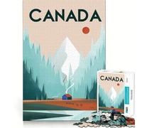 Jigsaw Puzzle 1000 Piece for Adults Canda Sharp Cut Craft Focus Game Gift Idle Time Game Xmas Scene Art (38x26cm)