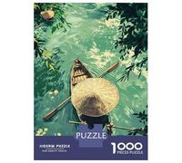 Jigsaw Puzzle 1000 Piece for Adults Canoe on Tranquil Waters Puzzle for Adults Hands-on Game Improve Memory Stress Reduction Gifts 52x38cm/1000pcs