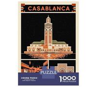 Jigsaw Puzzle 1000 Piece for Adults Casablanca Travel Puzzles for Adults Toy Wall Decor But Fun And Humorous Unique Birthday And Gifts 52x38cm/1000pcs
