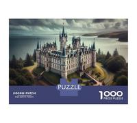 Jigsaw Puzzle 1000 Piece for Adults Castle on The Waterfront Adult Jigsaw Hands-on Game Staycation Kill Time Stress Reduction Gifts 70x50cm/1000pcs