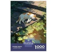 Jigsaw Puzzle 1000 Piece for Adults Cat Nap by The Lily Pond Jigsaw Toy Wall Decor Analysis And Logic Deal As Gifts for The Whole Family 70x50cm/1000pcs