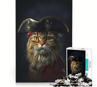 Jigsaw Puzzle 1000 Piece for Adults Cat Pirates III, Impossible Game, Parent-child Interaction, for Birthday, Chrismas 38x52cm