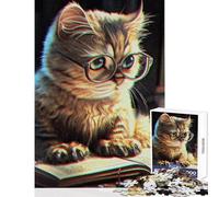 Jigsaw Puzzle 1000 Piece for Adults Cat Studies Jigsaws for Adults Brain Teaser Game Stress Reliever Help The Brain Exercise (Size 50x75cm)