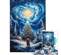 Jigsaw Puzzle 1000 Piece for Adults Child Gazing at Christmas Tree Puzzles for Adults Anti-Stress Toys Staycation Kill Time Help The Brain Exercise (size 38x52cm)