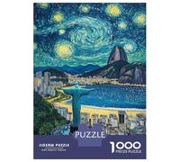 Jigsaw Puzzle 1000 Piece for Adults Christ The Redeemer Under Starry Skies Adult Jigsaw Relaxing Games Hand Speed Race Unique Birthday And Gifts 70x50cm/1000pcs