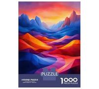 Jigsaw Puzzle 1000 Piece for Adults Colorful Abstract Mountain Landscape Painting Jigsaws for Adults Family Game Wall Decoration Deal As Gifts for The Whole Family 38x26cm/1000pcs