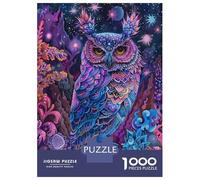 Jigsaw Puzzle 1000 Piece for Adults Colorful Fantasy Owl Art Print Puzzles for Adults Toy Wall Decor But Fun And Humorous Unique Birthday And Gifts 38x26cm/1000pcs