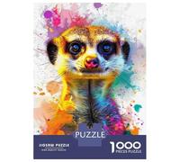 Jigsaw Puzzle 1000 Piece for Adults Colorful Meerkat Art Print Jigsaw for Adults Fun Games Analysis And Logic Deal As Gifts for The Whole Family 70x50cm/1000pcs