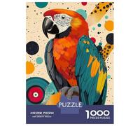 Jigsaw Puzzle 1000 Piece for Adults Colorful Parrot Abstract Art Print Tropical Home Décor, Bird Lover Gift, Vibrant Wall Art Macaw ... Jigsaw Puzzle Fun Games A Work of Art Deal As Gifts for The Wh