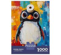 Jigsaw Puzzle 1000 Piece for Adults Colorful Penguin Art Jigsaw Puzzle Fun Games A Work of Art Deal As Gifts for The Whole Family 38x26cm/1000pcs