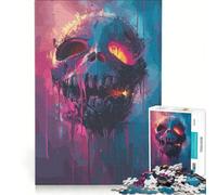 Jigsaw Puzzle 1000 Piece for Adults Colorful Smile Crazy Face, Impossible Game, Fun at Home Activities, Suitable for Desktop Decoration 38x26cm