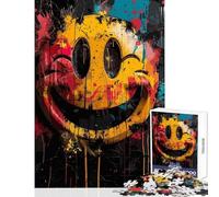 Jigsaw Puzzle 1000 Piece for Adults Colorful Smilies Unleashed Fun Games Suitable for Couples Home Decoration Toys Fun at Home Activities, (38x26cm)