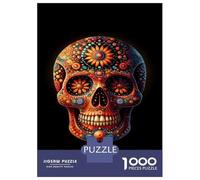 Jigsaw Puzzle 1000 Piece for Adults Colorful Sugar Skull Art Print Puzzles for Adults Toy Wall Decor But Fun And Humorous Unique Birthday And Gifts 70x50cm/1000pcs