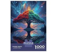 Jigsaw Puzzle 1000 Piece for Adults Cosmic Harmony Tree Landscape Jigsaws for Adults Family Game Wall Decoration Deal As Gifts for The Whole Family 38x26cm/1000pcs