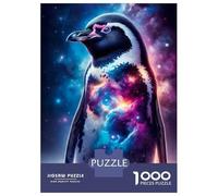 Jigsaw Puzzle 1000 Piece for Adults Cosmic Penguin Jigsaw Puzzle Fun Games A Work of Art Deal As Gifts for The Whole Family 52x38cm/1000pcs