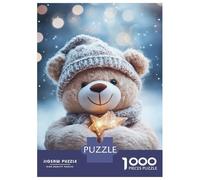 Jigsaw Puzzle 1000 Piece for Adults Cozy Teddy Bear with Star Light Puzzle for Adults Hands-on Game Improve Memory Stress Reduction Gifts 70x50cm/1000pcs