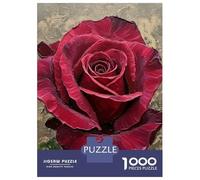Jigsaw Puzzle 1000 Piece for Adults Crimson Rose Painting Jigsaw Toy Wall Decor Analysis And Logic Deal As Gifts for The Whole Family 52x38cm/1000pcs