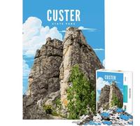Jigsaw Puzzle 1000 Piece for Adults Custer State Park Relaxing Games Learning Educational Toys Great Gifts for Games Presents for Women (Size 38x26cm)