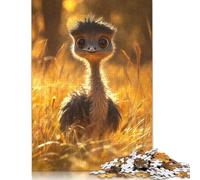 Jigsaw Puzzle 1000 Piece for Adults Cute Ostrich Chick Puzzles for Adults Woodenboard Puzzles For Family Fun & Game Night 1000pcs (75x50cm)