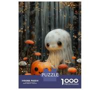 Jigsaw Puzzle 1000 Piece for Adults Cute Pumpkin Ghost Adult Jigsaw Hands-on Game Staycation Kill Time Stress Reduction Gifts 52x38cm/1000pcs