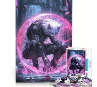Jigsaw Puzzle 1000 Piece for Adults Cybernetic Cat, Impossible Game, Analysis And Logic, Enhance Love between Couples 50x75cm