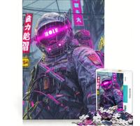 Jigsaw Puzzle 1000 Piece for Adults Cyberpunk Astronaut, Impossible Game, Analysis And Logic, Enhance Love between Couples 38x52cm