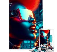Jigsaw Puzzle 1000 Piece for Adults Cyberpunk Music Black Relaxing Games Learning Educational Toys Great Gifts for Games Presents for Women (Size 38x52cm)