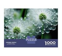 Jigsaw Puzzle 1000 Piece for Adults Dandelion Seeds with Water Drops Puzzle for Adults Family Game Precision Cutting for Birthday, Chrismas 38x26cm/1000pcs
