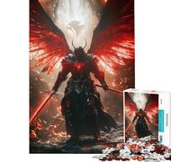Jigsaw Puzzle 1000 Piece for Adults Dark Angel Warrior Challenging To Complete Pattern Assembly Home Decoration Toys for And from 14 Years And over (38X26cm)