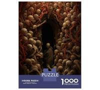 Jigsaw Puzzle 1000 Piece for Adults Dark Doorway A Haunting Scene Adult Jigsaw Puzzle Brain Teaser Game Hand Speed Race Stress Reduction Gifts 38x26cm/1000pcs