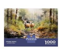 Jigsaw Puzzle 1000 Piece for Adults Deer in The Forest Puzzle for Adults Family Game Precision Cutting for Birthday, Chrismas 52x38cm/1000pcs