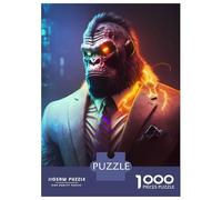 Jigsaw Puzzle 1000 Piece for Adults Director Gorilla in Suit Jigsaws for Adults Family Game Wall Decoration Deal As Gifts for The Whole Family 70x50cm/1000pcs