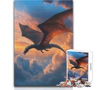 Jigsaw Puzzle 1000 Piece for Adults Dragon Soaring through A Vibrant Sky Educational Game Hand Speed Race Gift For Birthdays Size 38x26cm