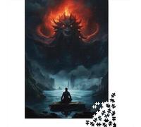 Jigsaw Puzzle 1000 Piece for Adults Dragon Vs. Meditator Epic Battle Jigsaw Toy Wall Decor Analysis And Logic Deal As Gifts for The Whole Family 52x38cm/1000pcs
