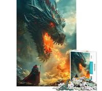 Jigsaw Puzzle 1000 Piece for Adults Dragons Breath Challenging To Complete Pattern Assembly Home Decoration Toys for And from 14 Years And over (38X52CM)