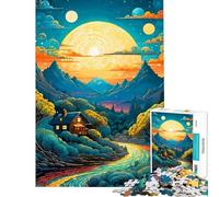 Jigsaw Puzzle 1000 Piece for Adults Dreamy Mountain Sunset Adult Puzzles Brain Teaser Game Improve Memory for Birthday, Chrismas (Size 75x50cm)