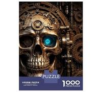 Jigsaw Puzzle 1000 Piece for Adults Eerie Steampunk Skull Jigsaws for Adults Family Game Wall Decoration Deal As Gifts for The Whole Family 52x38cm/1000pcs