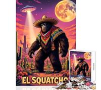 Jigsaw Puzzle 1000 Piece for Adults El Squatcho UFO Impossible Game Learning Educational DIY Toys Artists' Collection, Fine Arts (50X75cm)