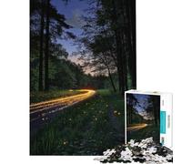 Jigsaw Puzzle 1000 Piece for Adults Enchanted Forest Path at Twilight Jigsaw for Adults Brain Teaser Game But Fun And Humorous Unique Birthday And Gifts (Size 50x75cm)