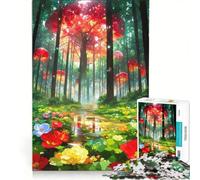 Jigsaw Puzzle 1000 Piece for Adults Enchanted Forest Path, Impossible Game, Home Decoration, Deal As Gifts for The Whole Family 50x75cm