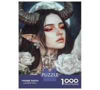 Jigsaw Puzzle 1000 Piece for Adults Enchanted Rose Beauty Puzzle for Adults Hands-on Game Improve Memory Stress Reduction Gifts 52x38cm/1000pcs