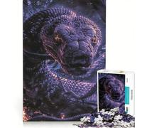 Jigsaw Puzzle 1000 Piece for Adults Enchanted Serpents Glow, Impossible Game, Home Decoration, Deal As Gifts for The Whole Family 50x75cm