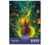 Jigsaw Puzzle 1000 Piece for Adults Enchanted Violin Glow Jigsaw Puzzle Fun Games A Work of Art Deal As Gifts for The Whole Family 38x26cm/1000pcs