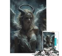 Jigsaw Puzzle 1000 Piece for Adults Fallen Angel with Horns Educational Challenge Analysis And Logic Educational Toy for 14+ Puzzle Game Offered (50x75cm)