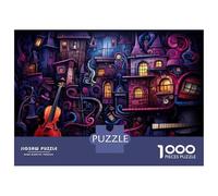 Jigsaw Puzzle 1000 Piece for Adults Fantasy Cityscape with Musical Instruments Jigsaw for Adults Fun Games Analysis And Logic Deal As Gifts for The Whole Family 52x38cm/1000pcs