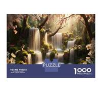 Jigsaw Puzzle 1000 Piece for Adults Fantasy Forest Waterfall Scene-3 Jigsaw for Adults Fun Games Analysis And Logic Deal As Gifts for The Whole Family 70x50cm/1000pcs