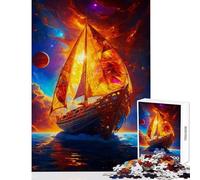 Jigsaw Puzzle 1000 Piece for Adults Fantasy Pirate Ship Impossible Game Learning Educational DIY Toys Artists' Collection, Fine Arts (26X38cm)